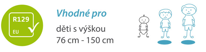 dětské autosedačky 76 až 150cm