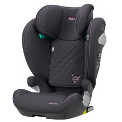 Šedá dětská autosedačka s růžovým štepováním Avova Sora-Fix Koala Pink pro děti od 3 do 12 let